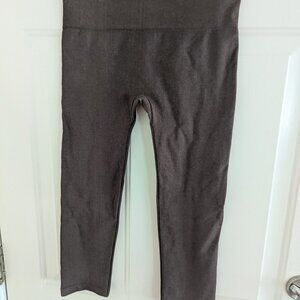 ELETIAN Fleece Lined Cropped Crossover Leggings ET2009BRN
